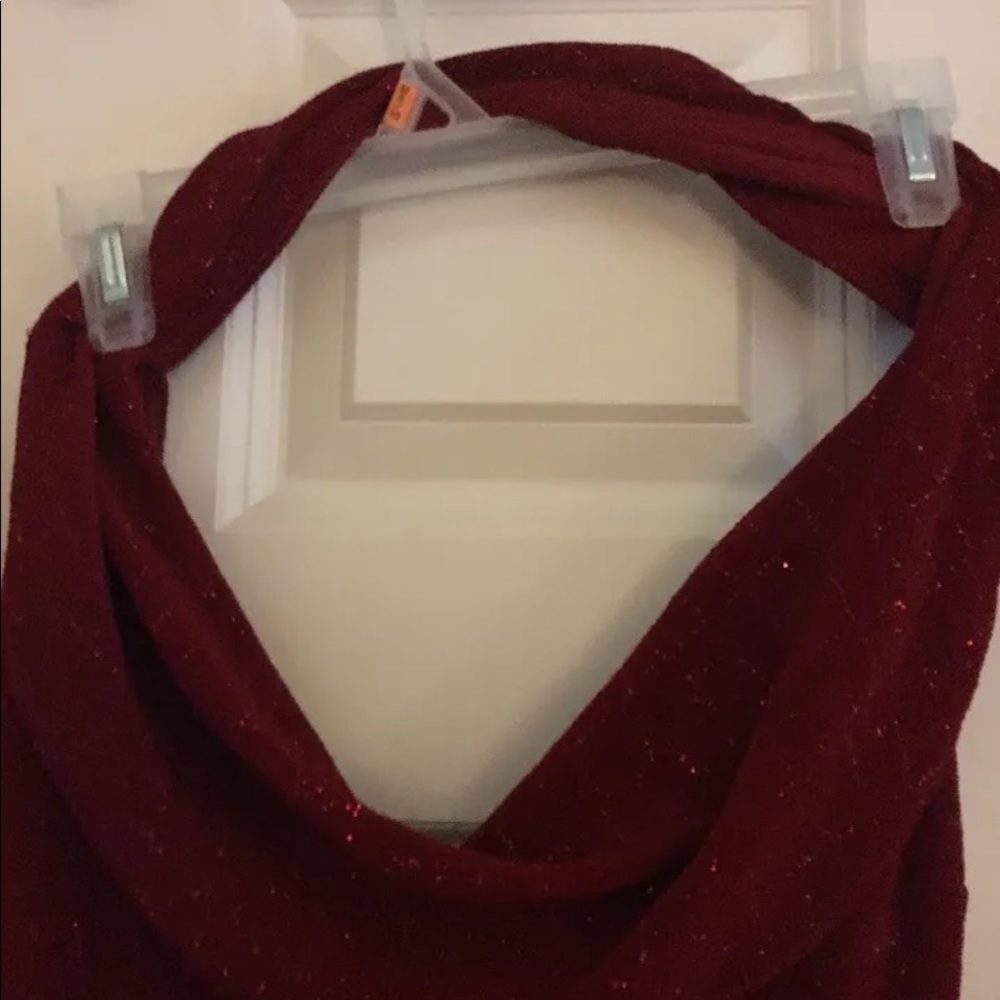 Red Gown Halter From Cache Size 8 - image 4